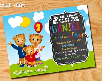 Daniel Tiger Invitation, Daniel Tiger, Daniel Tiger Invite, Daniel Tiger birthday party, Daniel Tiger birthday