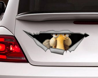 Ice age car decal, squirrel decal, squirrel sticker, Vinyl decal, funny sticker