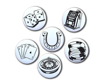 Las Vegas Casino Magnet Set | Destination Wedding | Las Vegas Gambler | Gambling Magnets | Las Vegas Elopement | Vegas Wedding Favor
