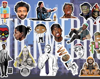 J Cole, #26 Tiler the creator, ASAP, EMINEM, Kendrik lamar, Gucci Mane and others / waterproof paper, original art print, neckline, cut line