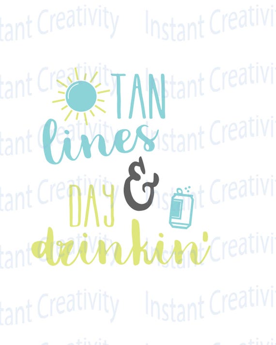 Download Tan Lines and Day Drinking Summer Svg Floating Svg