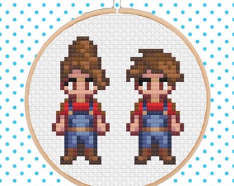 Custom Stardew Valley Character Cross Stitch Pattern DIGITAL