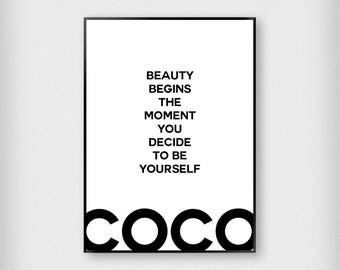 Coco chanel quotes | Etsy