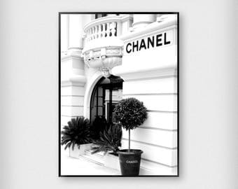 Chanel Store Print | Fashion | Black - White | Photography - Paris - Poster