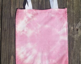 pink tie dye tote bag