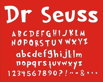 Dr seuss font svg | Etsy