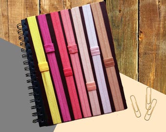 Pastel Planner band pen holder, choice of colours, elastic organiser with pencil holder, book page marker holder, gift journal accessories,