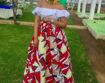Ankara Maxi Skirt, African maxi skirt, Maxi skirt