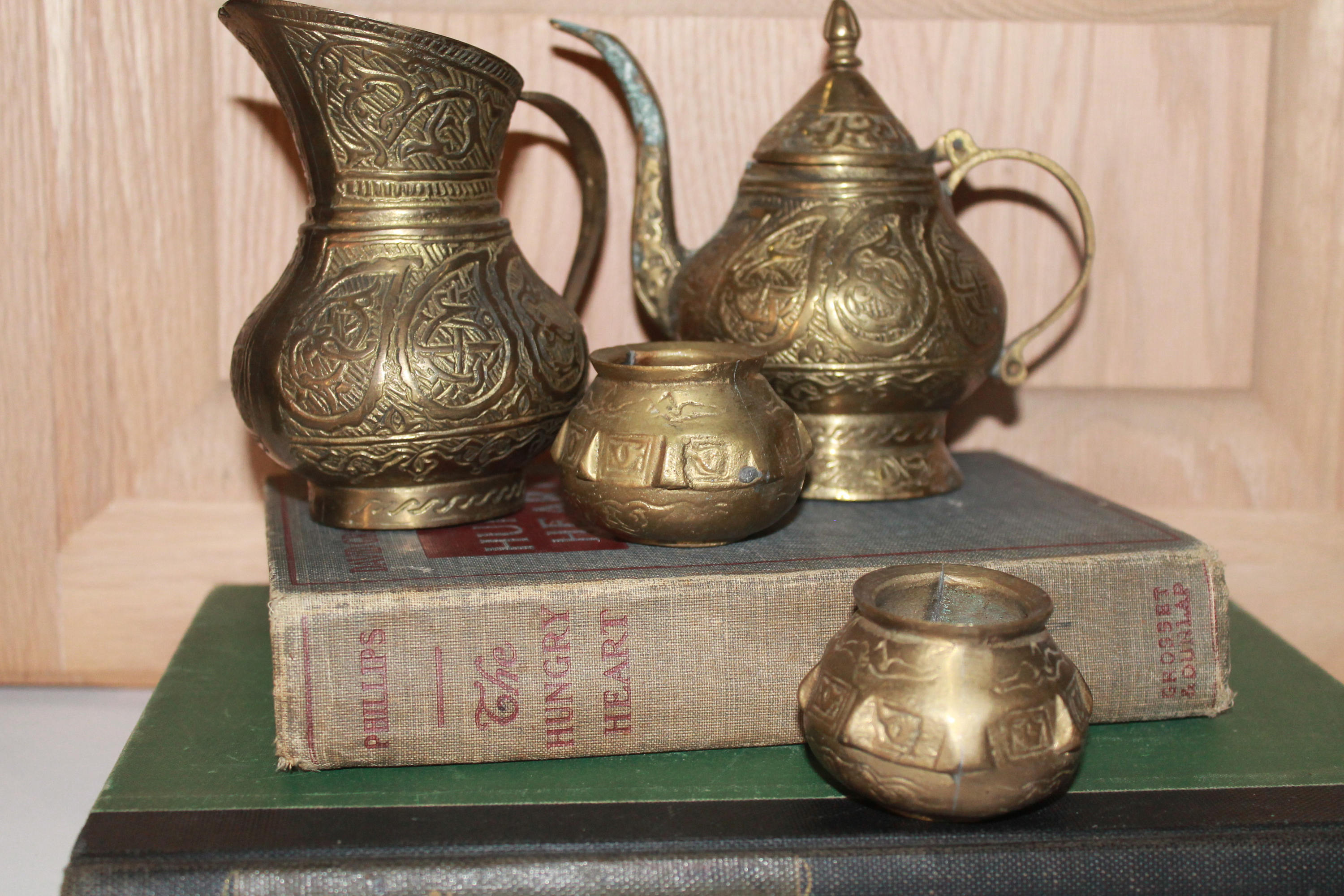 Vintage Brass Turkish Tea Set Miniature Turkish Tea Set