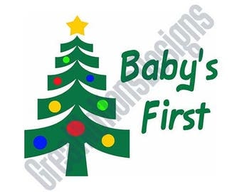 Baby's First Christmas - SVG - HTV - Vinyl Cutting Graphic Art