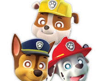 Paw Patrol Mask, Paw Patrol Party, Paw Patrol Carded Masks Pkt 8