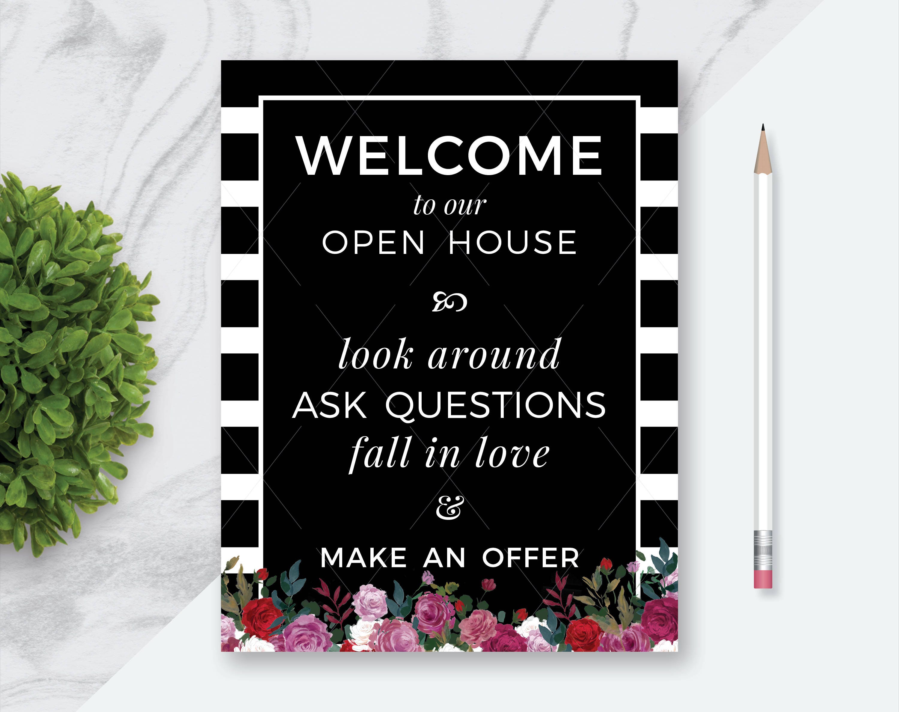 Real Estate Open House Signs to Open House Please