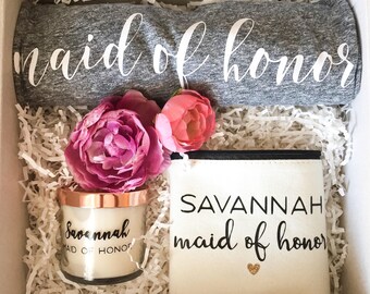 Bridal party proposal, maid of honor gift set, will you be my maid of honor, bridal party gift, maid of honor shirt, team bride, bride tribe