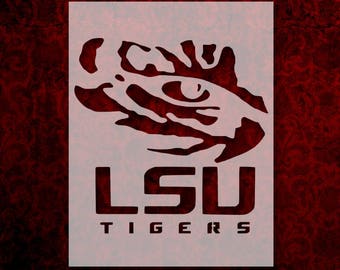 Lsu stencil | Etsy