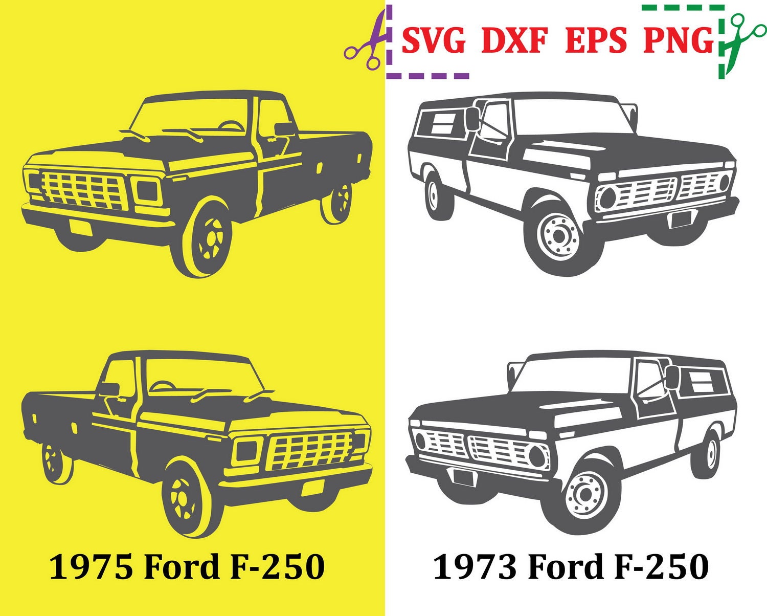 Download Car svg file Ford F-250 Vintage svg dxf eps png Files For