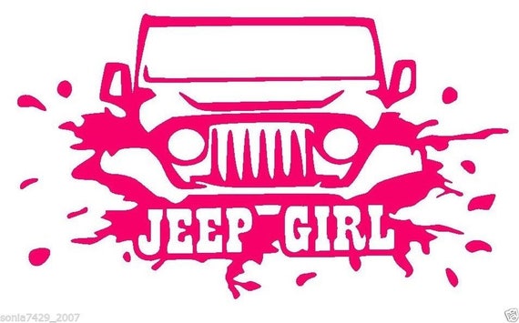 Jeep Girl Decal Jeep Vinyl Decal Car Decal Window Decal