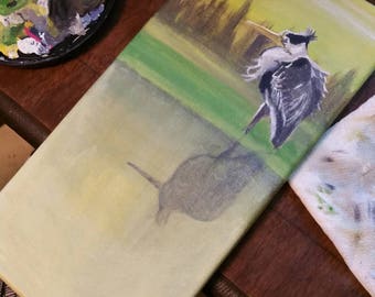 Blue Herron Original Painting