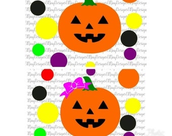 Jack O Lantern svg, Pumpkin with bow svg, bucket decal svg, halloween svg, trick or treat svg, halloween bucket cut file, silhouette cricut