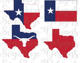 Texas State Flag SVG Clipart Vector - Cutting Files for Cricut, Silhouette - Cut File, Texas Flag, State Outline, Cut File, INSTANT DOWNLOAD