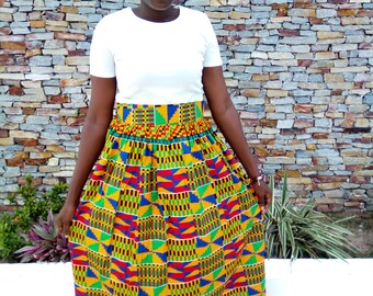 Ankara skirt | Etsy