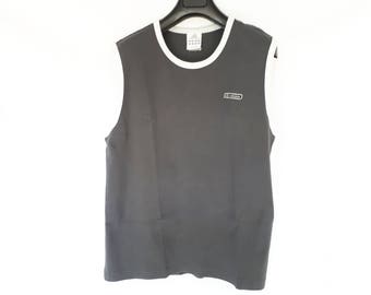 Gray and white vintage 90s ADIDAS tank top L