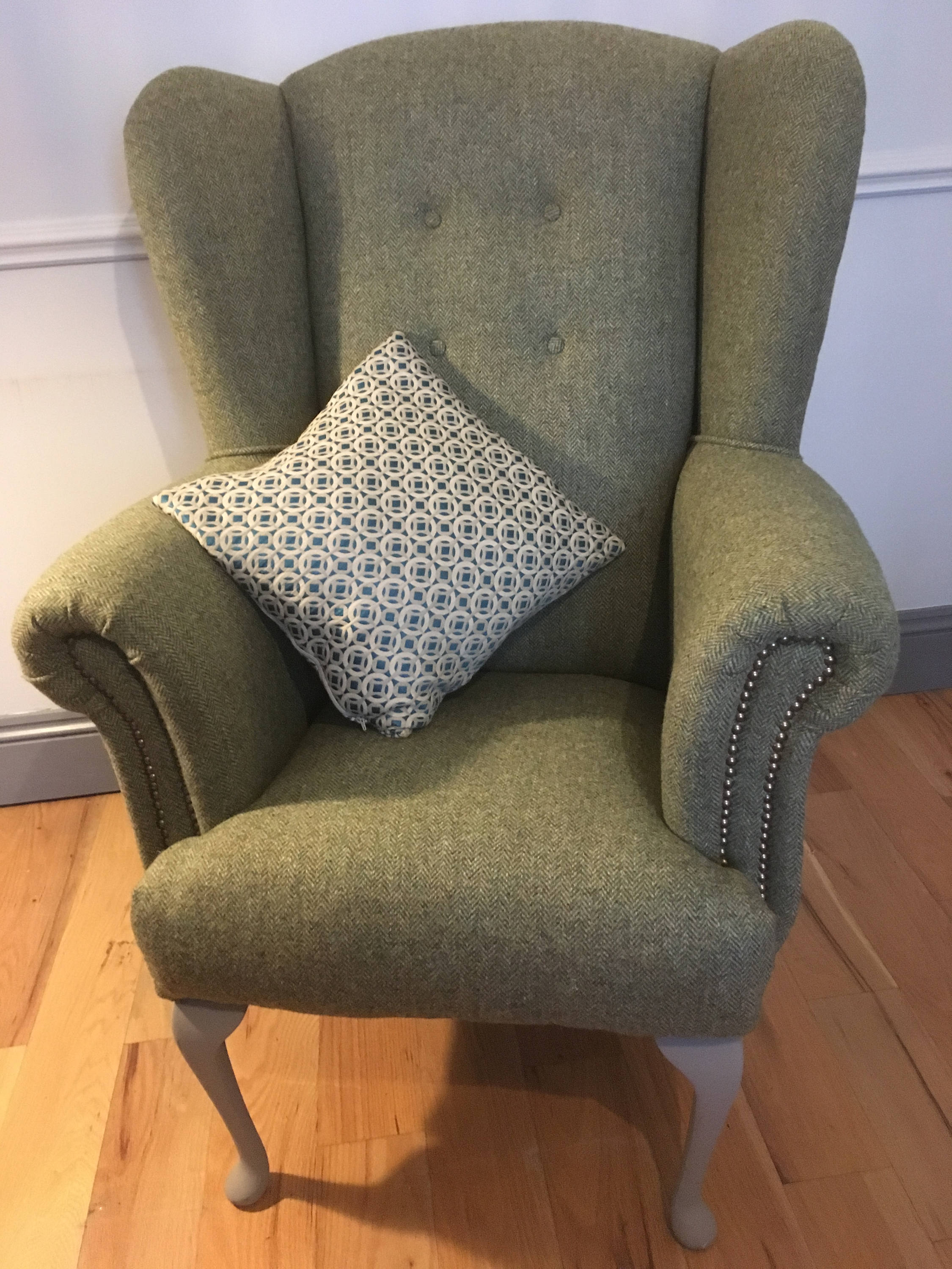 Harris Tweed Wingback armchair