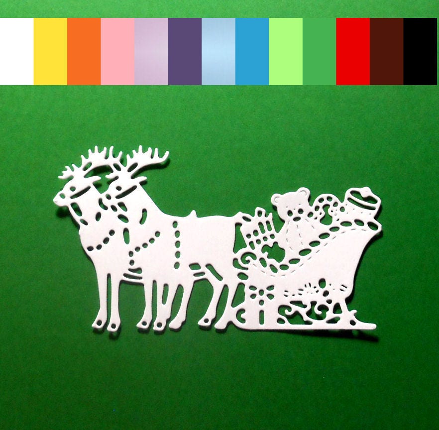 Reindeer Sleigh Paper Die Cuts Color Choice 4 1 4 X 2 reindeer-sleigh-paper-die-cuts-color-choice-4-1-4-x-2