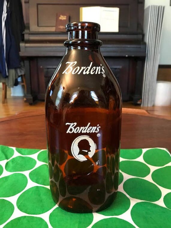 Download Milk Bottle Gail Borden Amber Square Half Gallon 1940's to Yellowimages Mockups