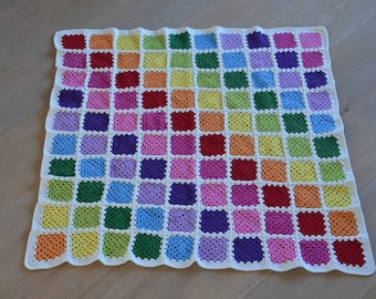 baby blanket granny sguares crib sleigh crib