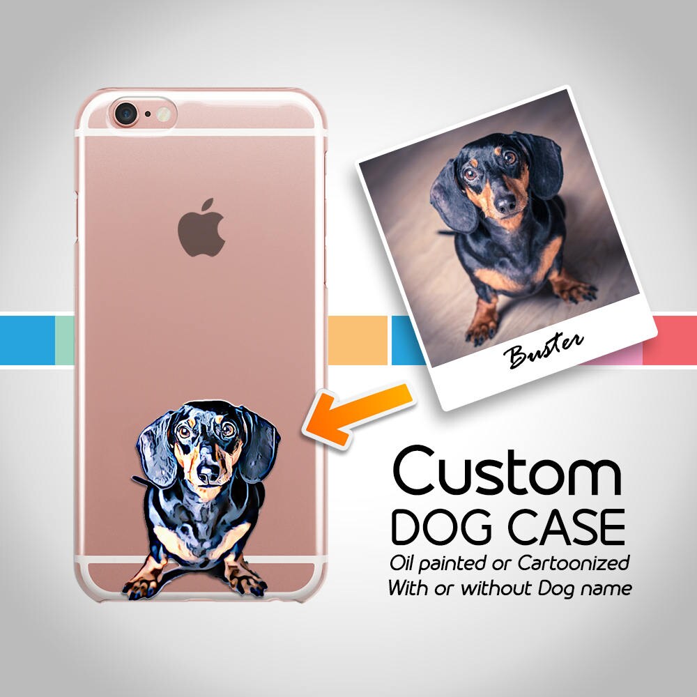 Custom Illustrated Dog Iphone Case Iphone 7 Dog Case Custom