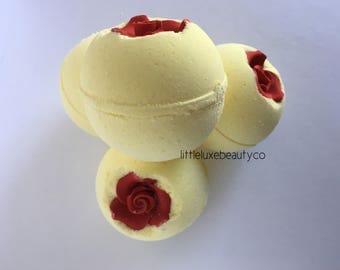 Perfectly Flawed Enchanted Rose bath bomb | beauty and the beast | bath bomb | rose | belle | enchanted rose |