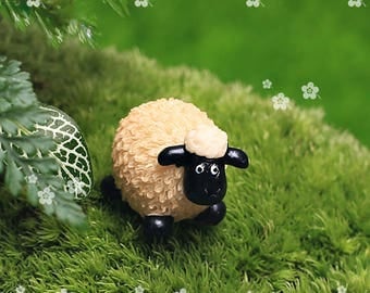 4pcs Fairy Garden Supplies Miniature Tiny Cute Sheep Family Terrarium Accessories