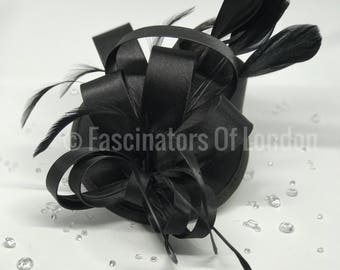 Black Satin Fascinator