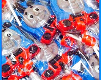 12 Thomas the Train chocolate lollipops (Birthday, thomas party favors, thomas the train)