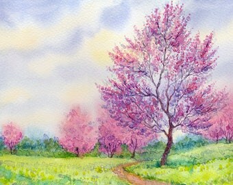 Landscape Watercolour Painting Q48