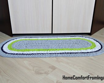 Rug, Rugs, crochet rug, gray rug, decorative rugs, crochet rug, shower gift, oval Rag Rug, home decor, floor bedroom, children room, carpets