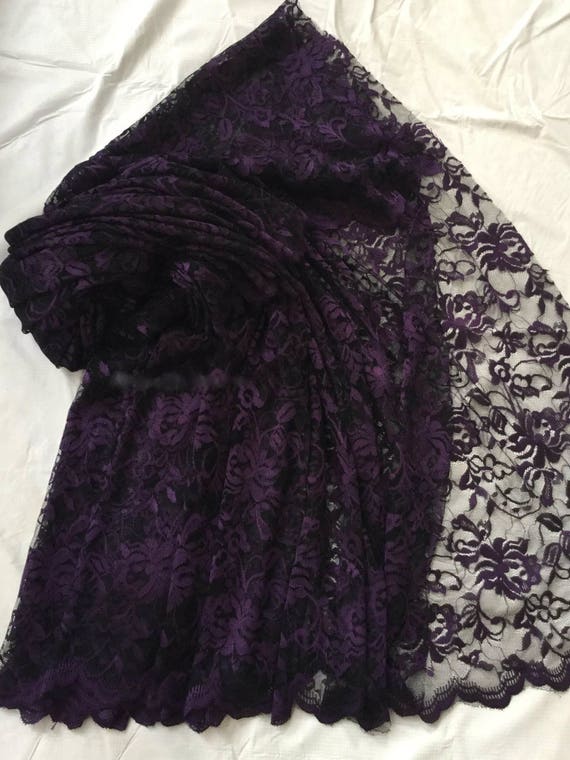 Dubai Lace saree/Deep Purple