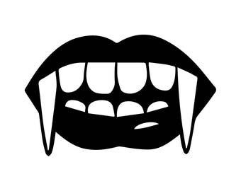 Download Vampire lips svg | Etsy