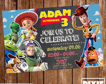 Toy Story Invitation, Toy Story Birthday Invitation, Toy Story Printable Invitation, Toy Story Printable Party, Toy Story Birthday Card