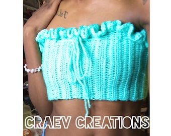Ruffled Crochet Tube Top