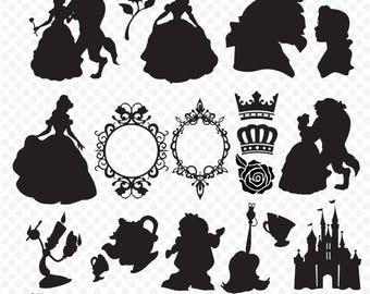 Beauty and the Beast SVG, DXF,Princess Belle Clipart, Belle svg, Beauty and the Beast, Beauty and the Beast png, Beauty and the Beast Vector