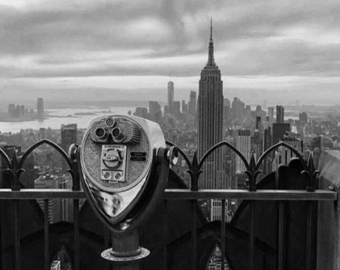 New York City, Top of the Rock,Rockefeller Center, framed black and white new york photos , Framed Photograph Wall Art