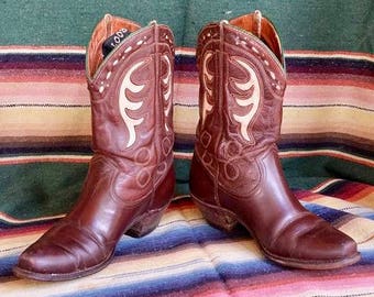 Vintage Acme 1950's Pee Wee Cowboy Boots Size 5 1/2C
