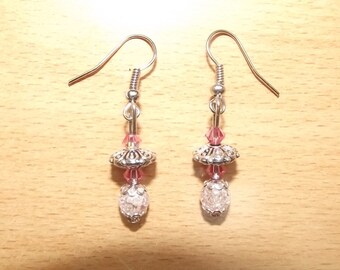 Earrings roses hand-made.