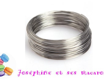 10 turns of 55x0.6 cm silver bracelet memory wire