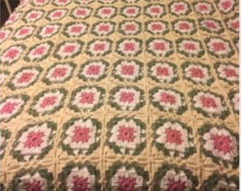 Crocheted Grannt Square Blanket