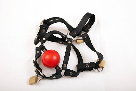 LOCKING Trainer Harness Ball Gag Heavy Duty