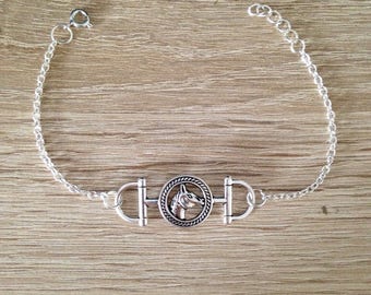 Horse nickel orginal silver filigree bracelet