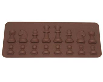 Cake Decoracion Tools 15 Cavity International Chess Shaped Chocolate Mold Ice Sugar Cake Soap Mould Silicone Cube Tray K0143