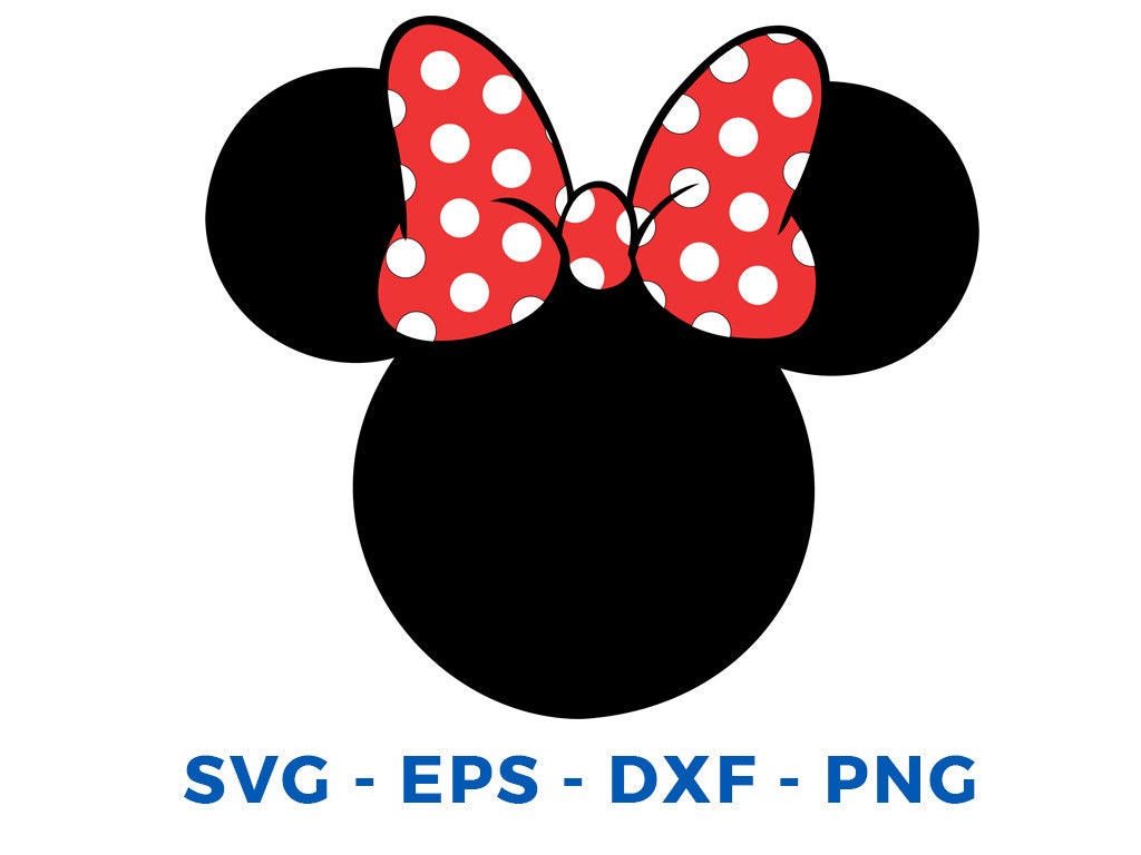 Download Minnie Mouse Head SVG DXF Png Vector Cut File Cricut Design